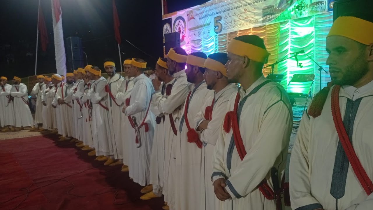 فعالية اليوم الأول من مهرجان تسكوين الذي تنظمه جمعية مستقبل تمضغوست مع فرقة تكمات وارواض 