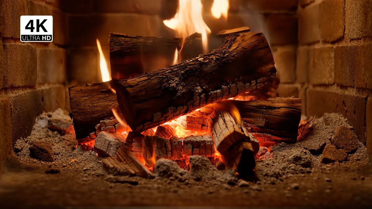 🔥 Cozy Fireplace Ambience | No Music | 4K Fireplace | Endless Backdrop