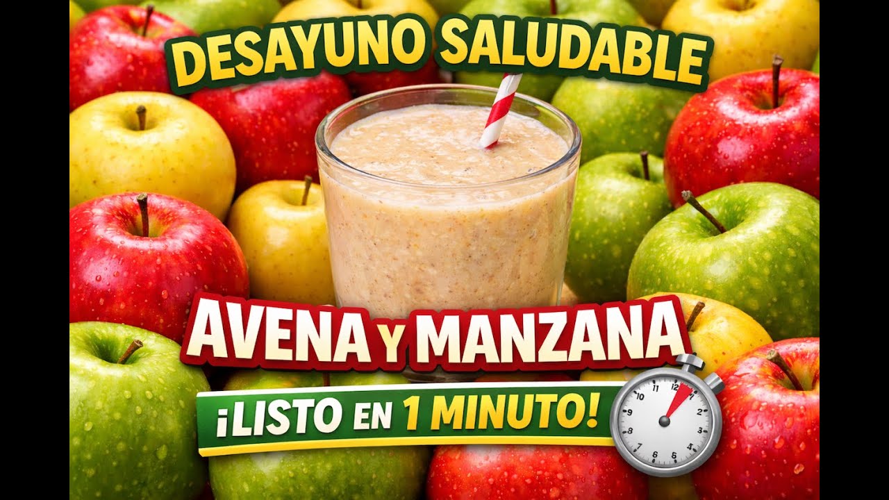 DESAYUNO SALUDABLE DE AVENA Y MANZANA 🍎🥣 | Light, Nutritivo y Listo en 1 Minuto
