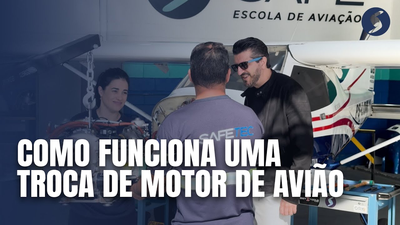 COMO É REALIZADA A TROCA DE MOTOR DE UM AVIÃO - SAFETEC