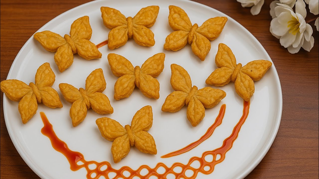 बटरफ़्लाई स्नेक्स रेसिपी | Butterfly Snacks Recipe | Tea time snacks | #recipe133