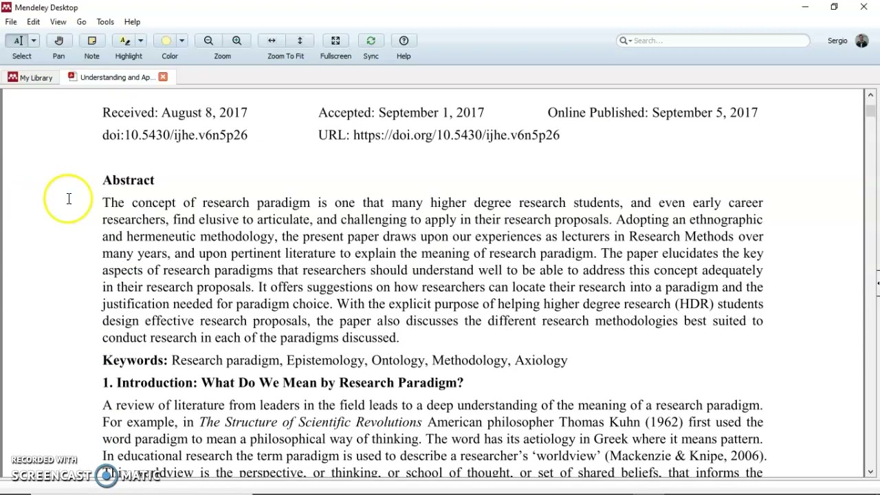 Mendeley Demonstration