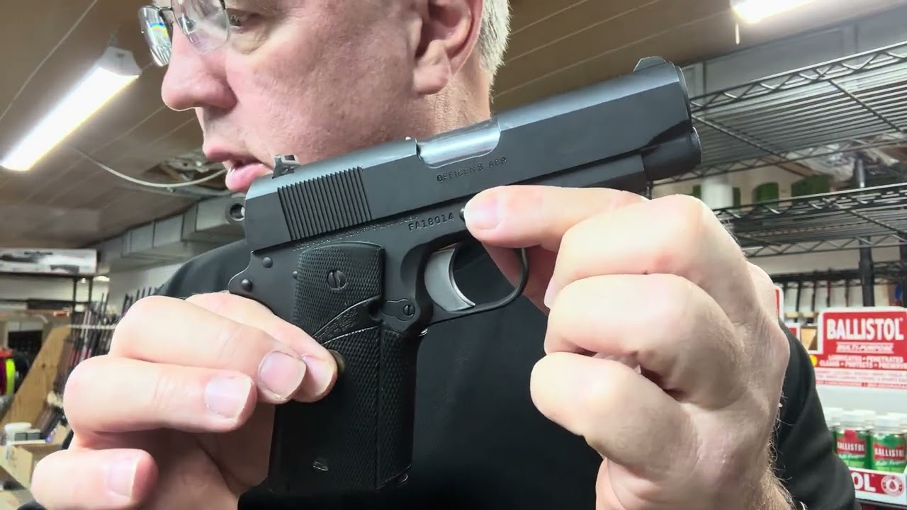 1985 COLT 1911 Mark 4 Series 80 Officer Model 45 ACP (2) 7 rd mags @ Ron’s Hunting Supply