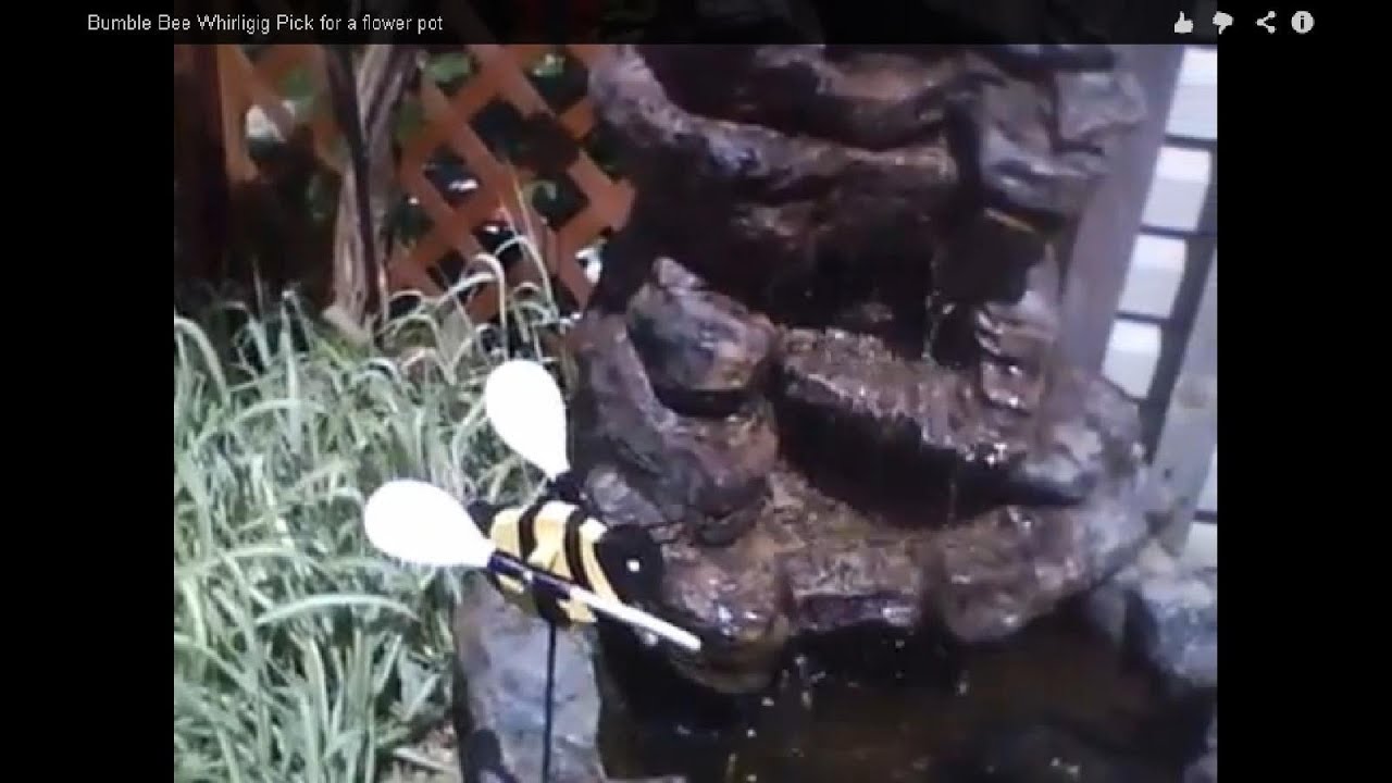Bumble Bee Whirligig Pick for a flower pot