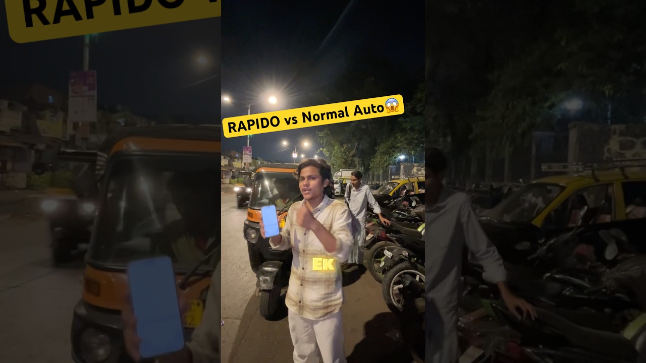Rapido vs Normal Auto#daily#minivlog #explore #shortvideo #rapido #mumbai #auto #viralvideo #shorts