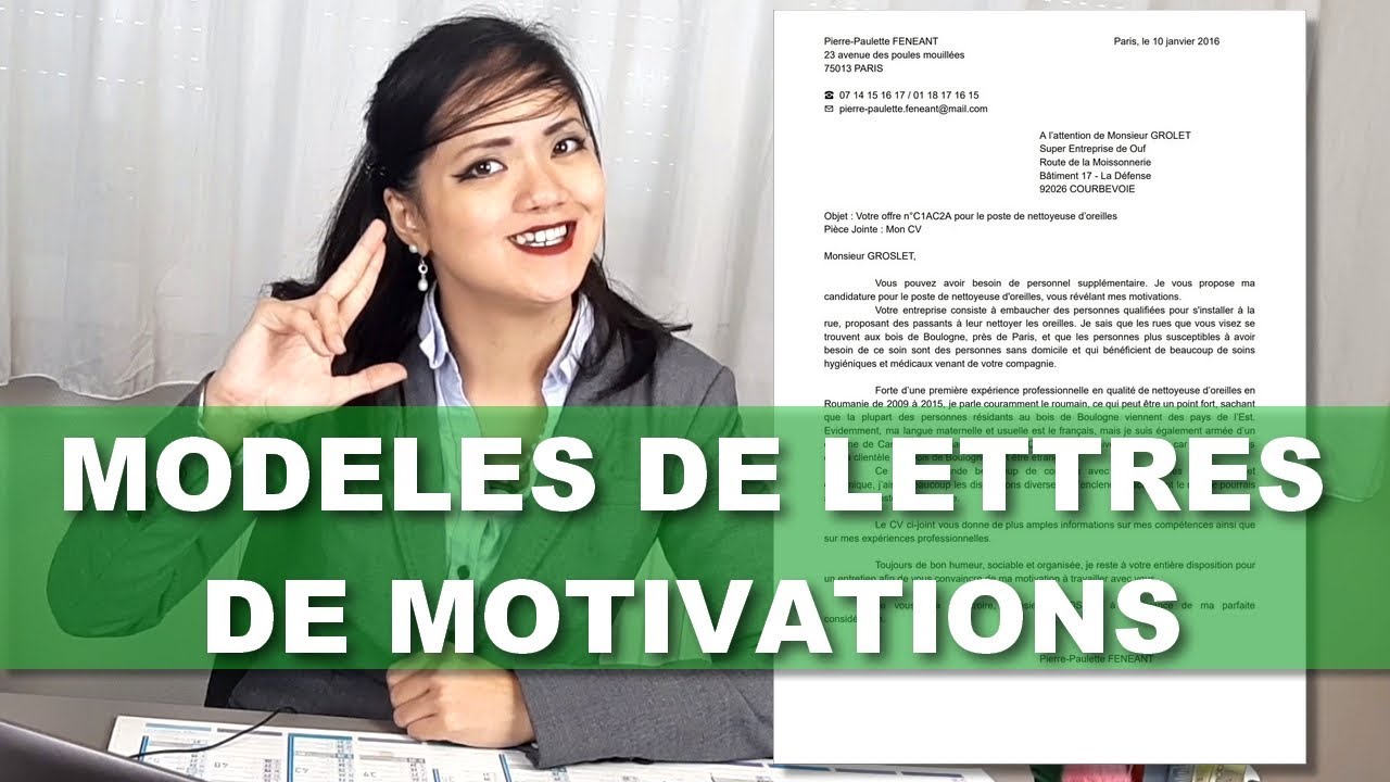 MES MODÈLES DE LETTRES DE MOTIVATION GRATUITS POUR VOUS | vie-professionnelle.fr