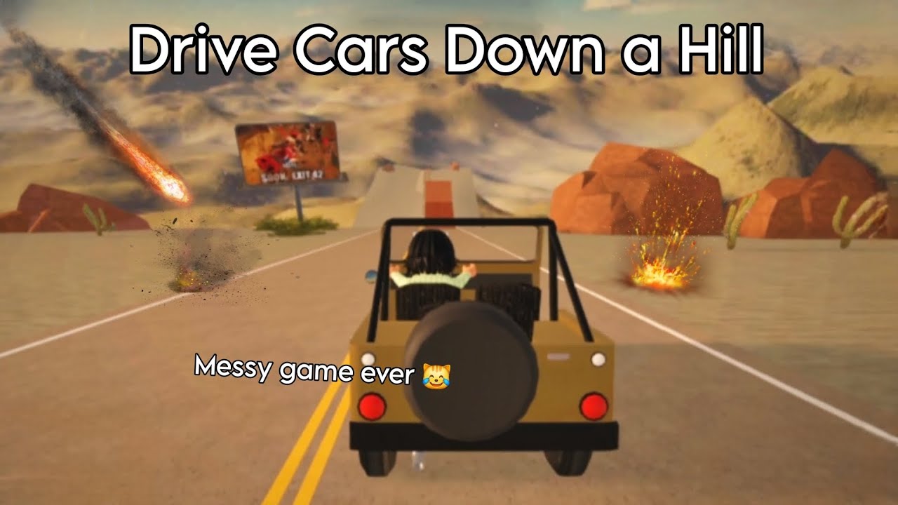 I GOT MY FIRST DRIVING LICENCE AFTER PLAYING THIS GAME! | DRIVE CARS DOWN THE HILL ROBLOX