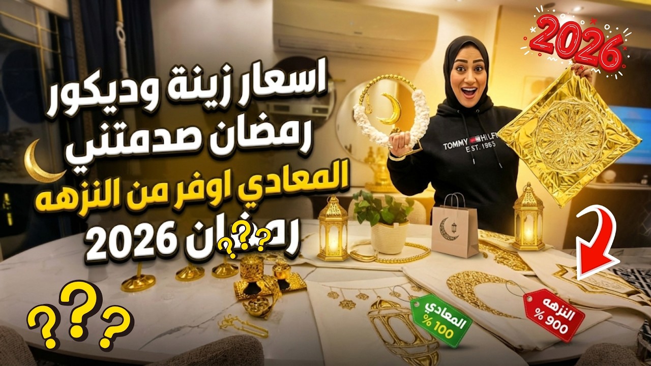 اسعار زينة وديكور رمضان صدمتني😱مشتريات زينة رمضان 2026💥 معقول الفرق ده 🤔 من المعادي اوفر من النزهه 🌙