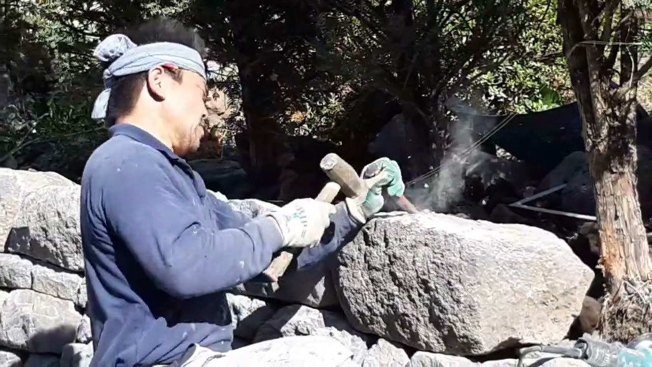 杉ノ木社石積工事