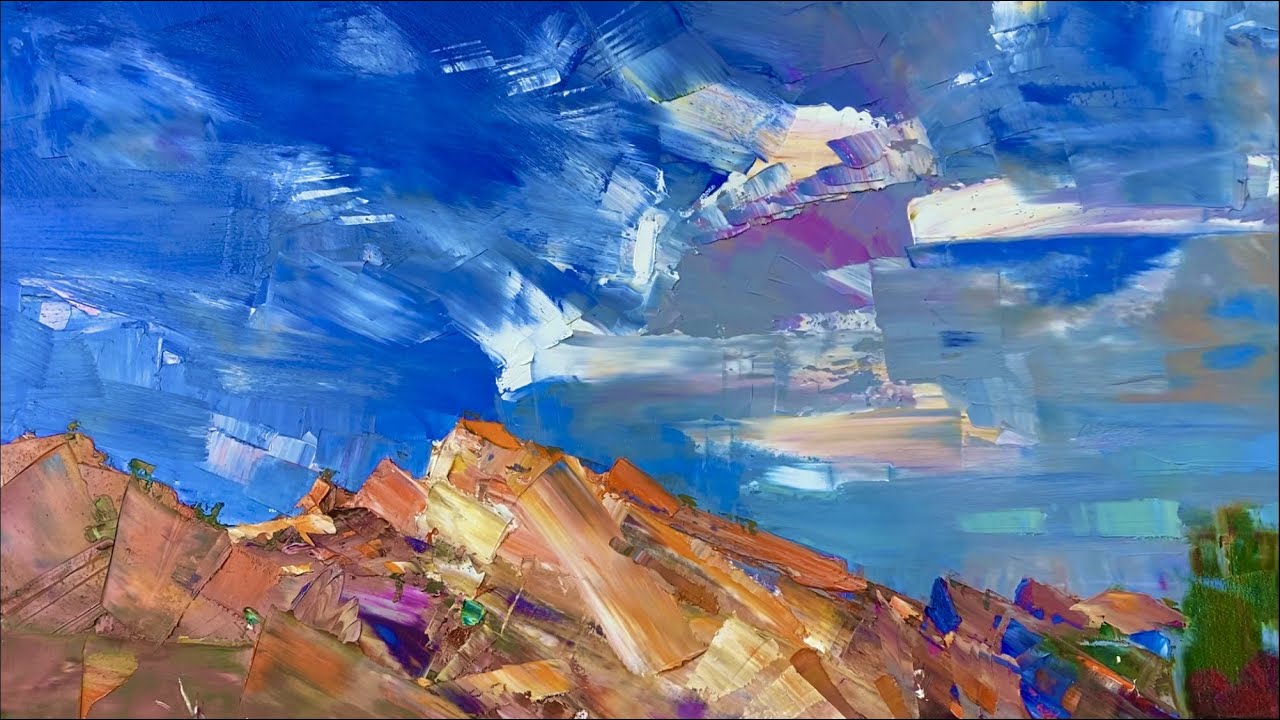 COLOURFUL OILS / FAST PAINTING Techniques for quick results!!! Impasto Palette knife Studio Painting
