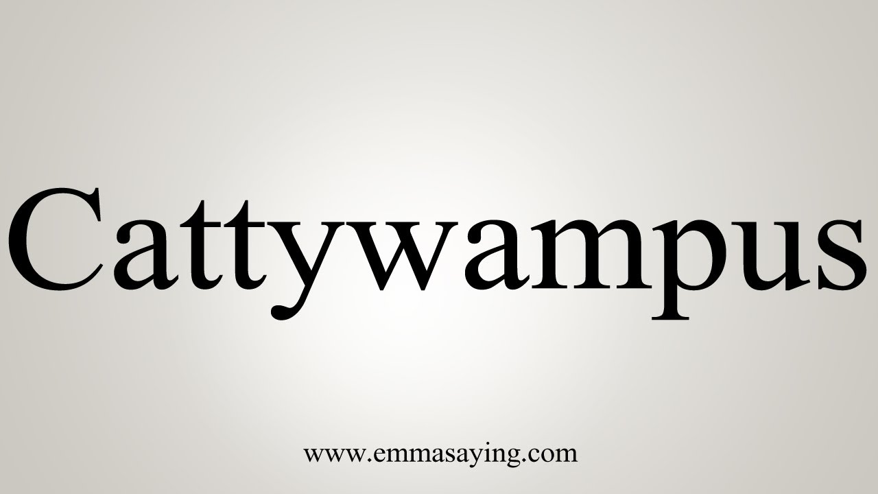 How To Say Cattywampus