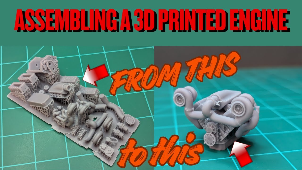 Собрать двигатель, напечатанный на 3D-принтере, от А до Я! Это совсем не сложно!