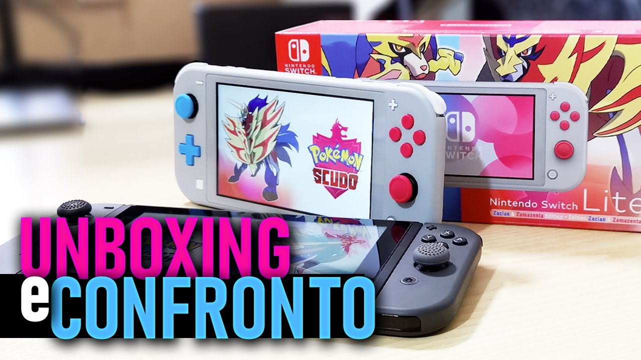 UNBOXING Switch Lite ⚔️ Zacian e Zamazenta 🛡️ Pokemon + CONFRONTO con Switch Standard e CONSIGLI