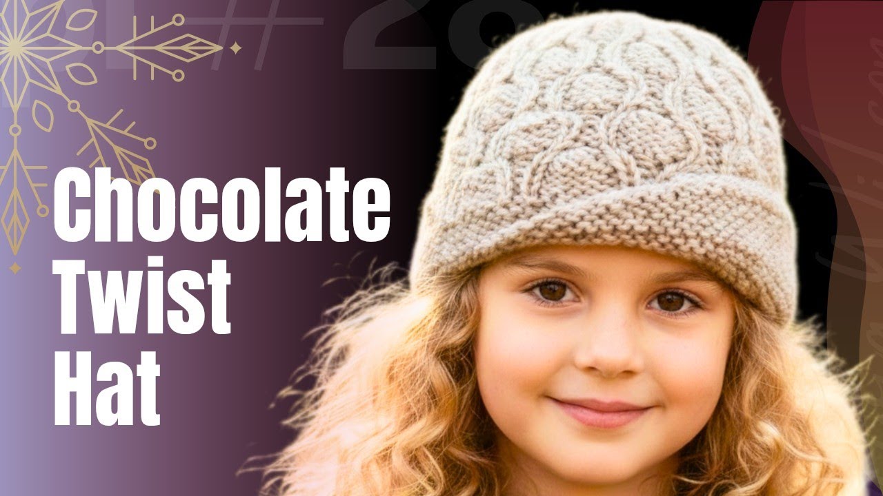 Chocolate Twist Knit Hat Tutorial / آموزش کلاه شکلاتی با میل | بافت کلاه کودکانه شیک و گرم