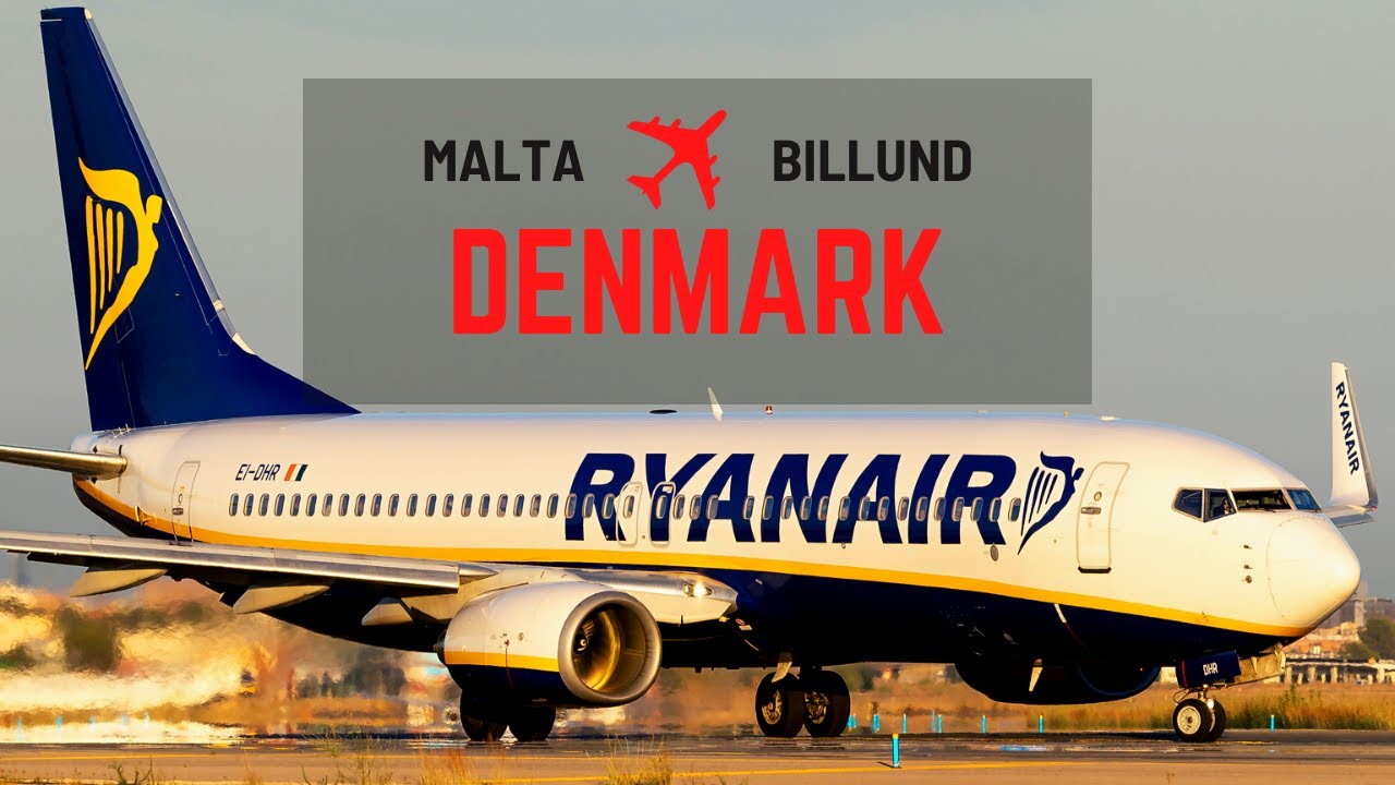 Malta to Billund, Denmark | Ryanair Flight | Malta Internationa Airport | Legoland|