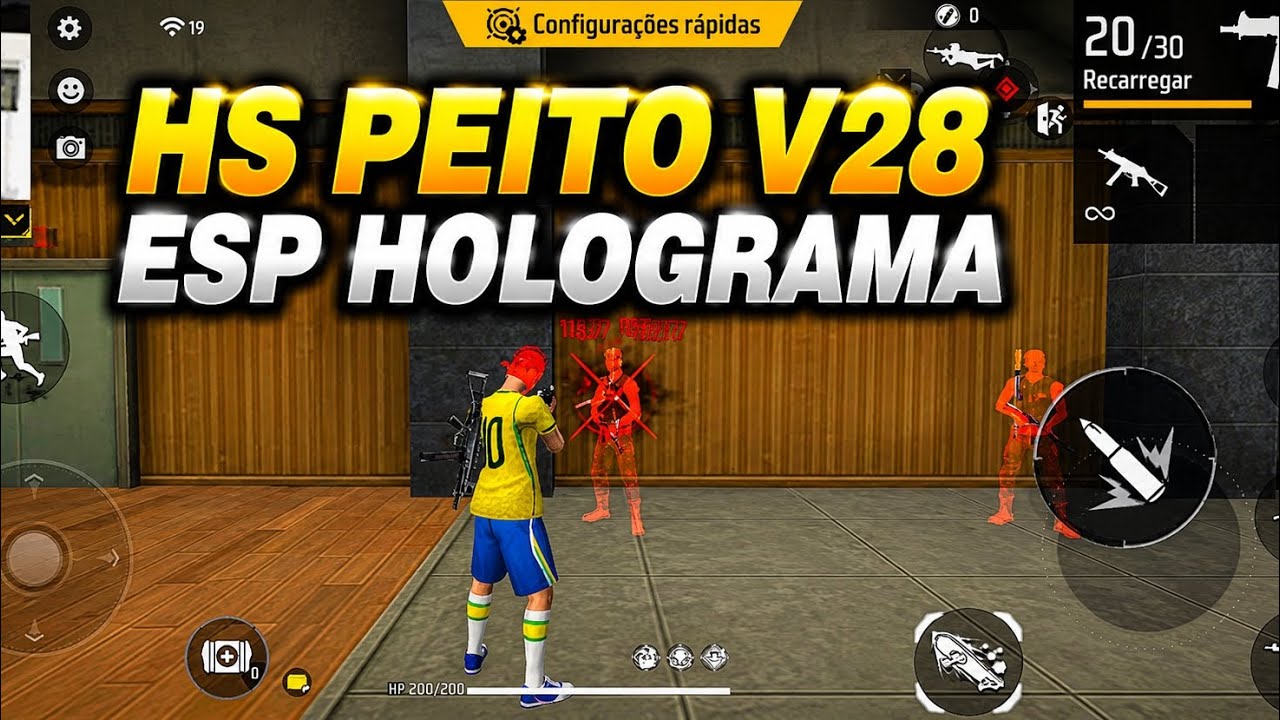 SAIU!! AIMBOT HS PEITO + HOLOGRAMA SEM VPN PARA FF MAX ATUALIZANDO