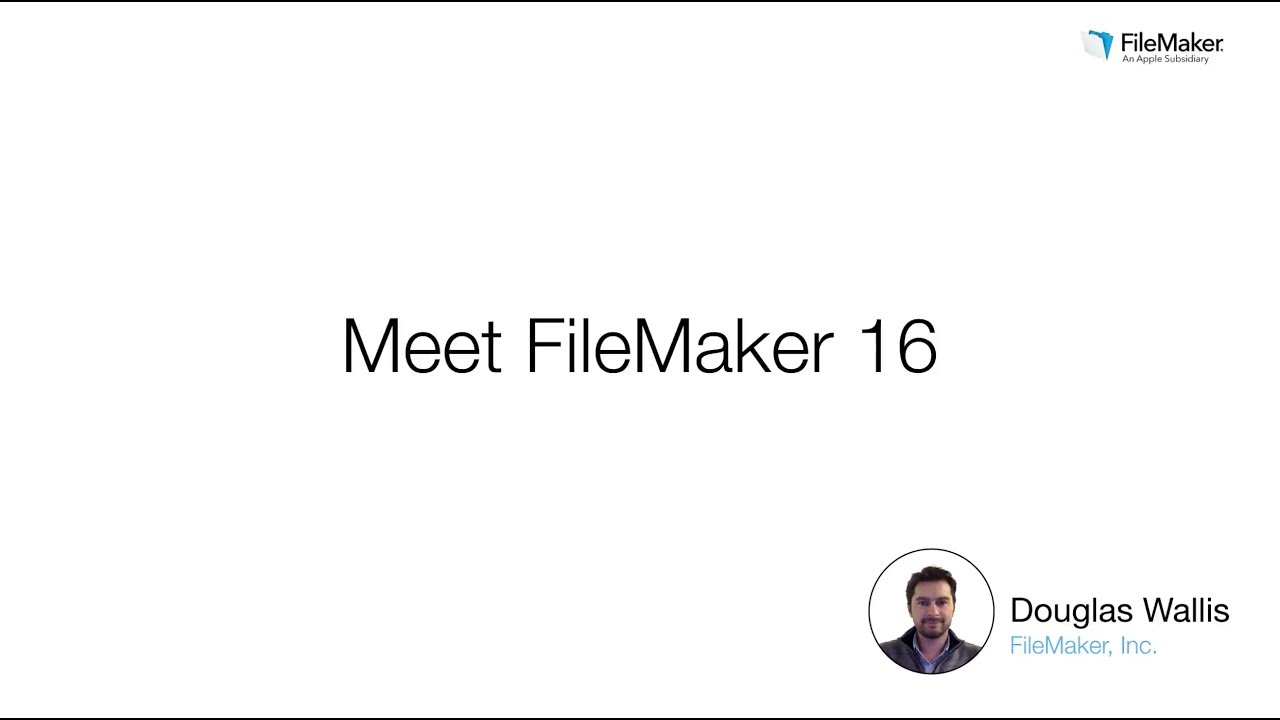 Webinar: Meet FileMaker 16!
