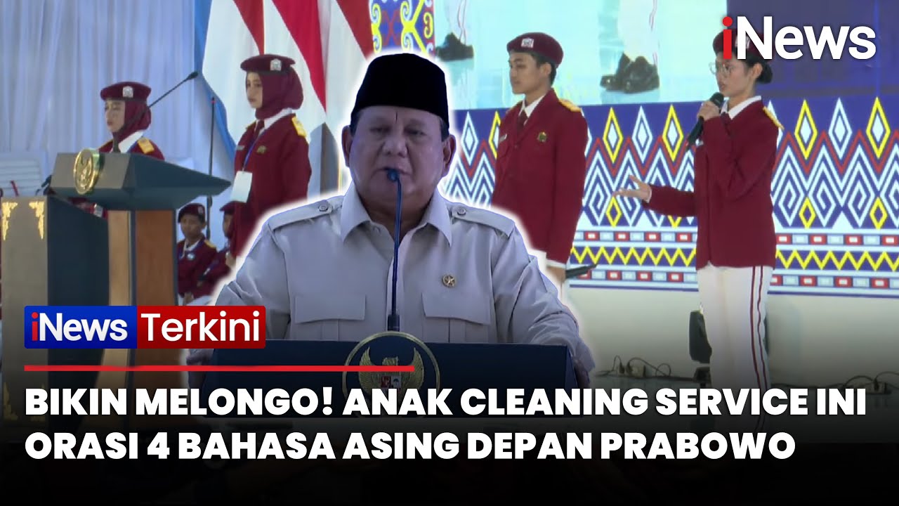 Prabowo Terpukau! Anak Cleaning Service Orasi 4 Bahasa Asing di Peresmian Sekolah Rakyat