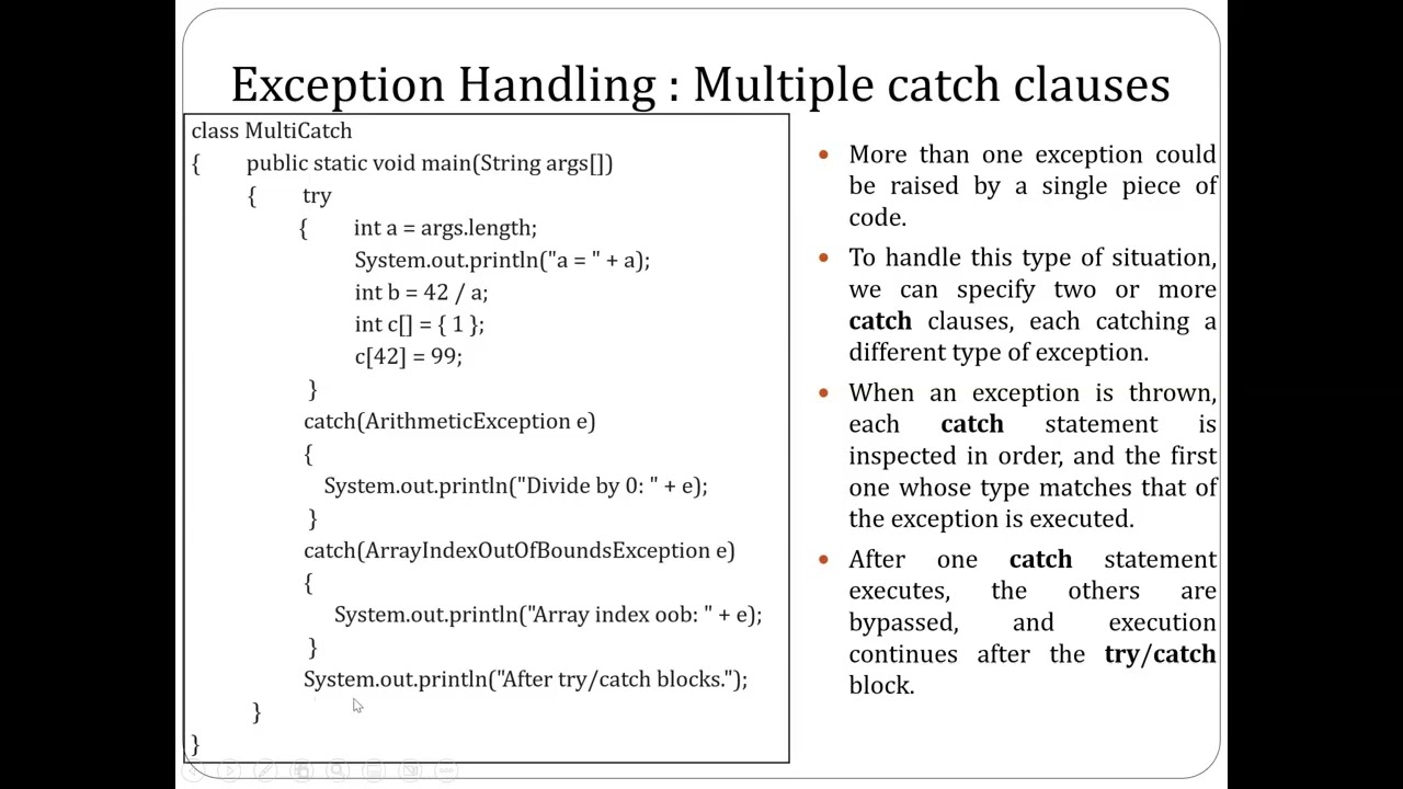 Exception Handling in JAVA