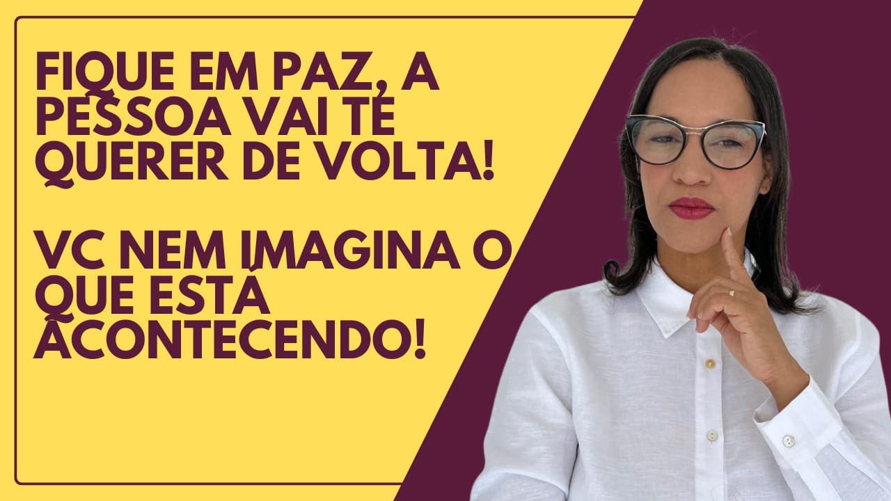 AO VIVO: Deus está tentando te avisar que essa pessoa te quer de volta! Está acontecendo algo forte!