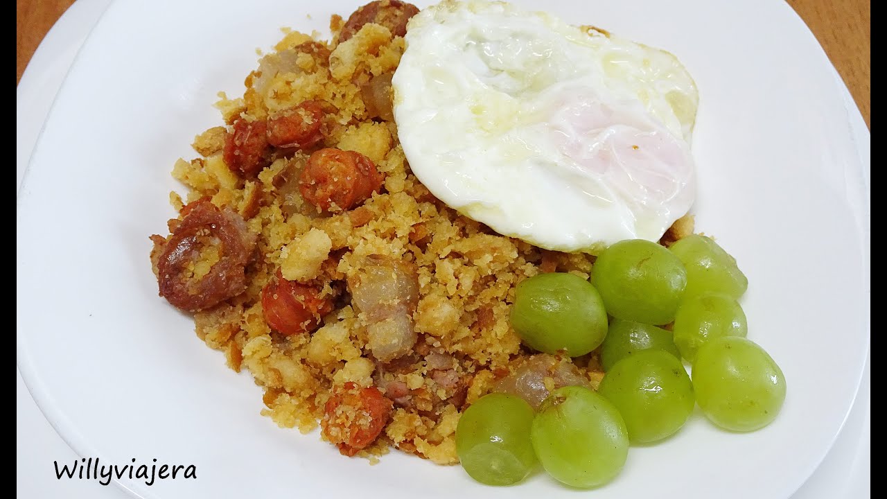 MIGAS ARAGONESAS CON UVA🍇🥚 Y HUEVO😋