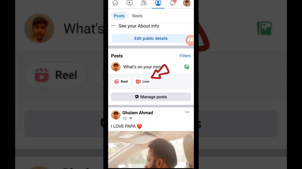 Facebook ko live chalane ka tarika