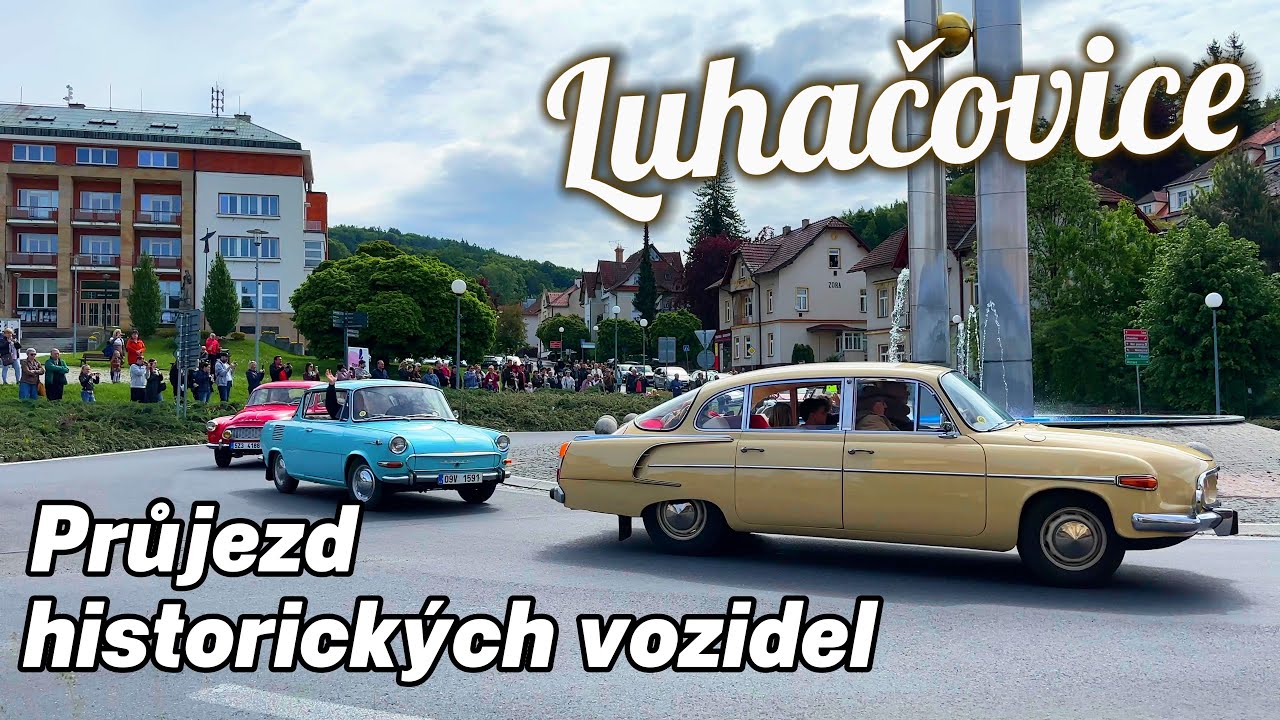 Průjezd historických vozidel | Otevírání pramenů Luhačovice