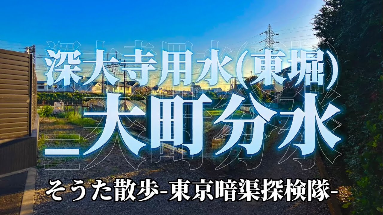 #暗渠 深大寺用水(東堀)_大町分水 #そうた散歩 #東京暗渠探検隊 