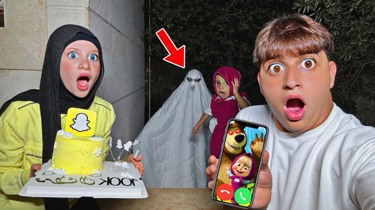جنى نخطفت من الشبح المرعب وماشا والدب الشرير حاول تخريب الكيك ولكن…!!مخيف