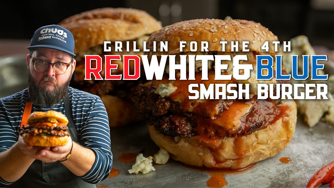 Red, White & Blue Smash Burger Recipe | The All American Burger