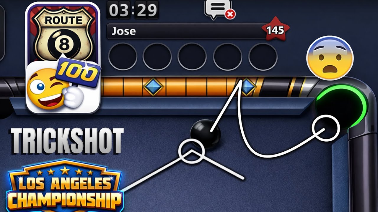 8 ball pool - Trickshot Clearance in Los Angeles Championship - GamingWithK
