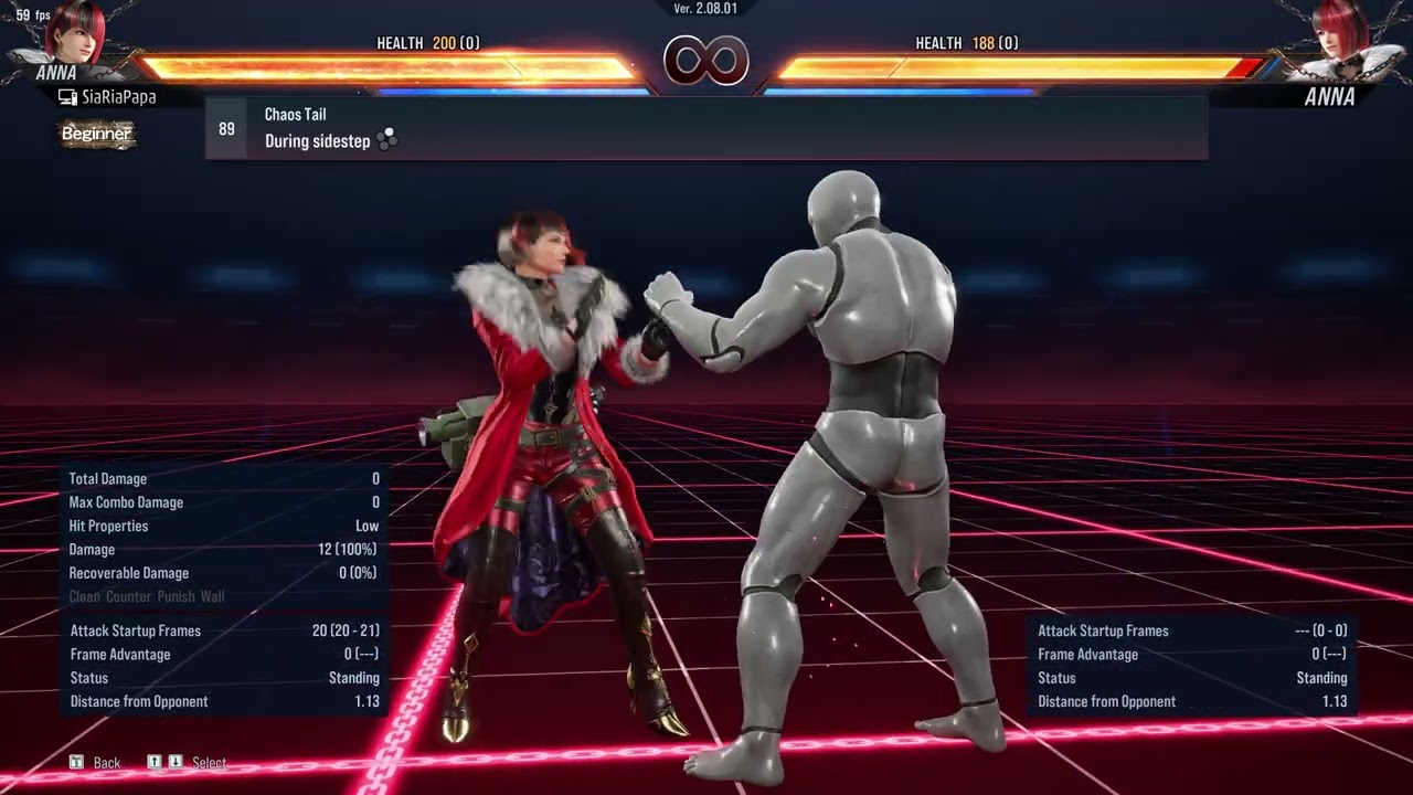 ANNA All Move List Tekken 8 Ver. 2.08.01