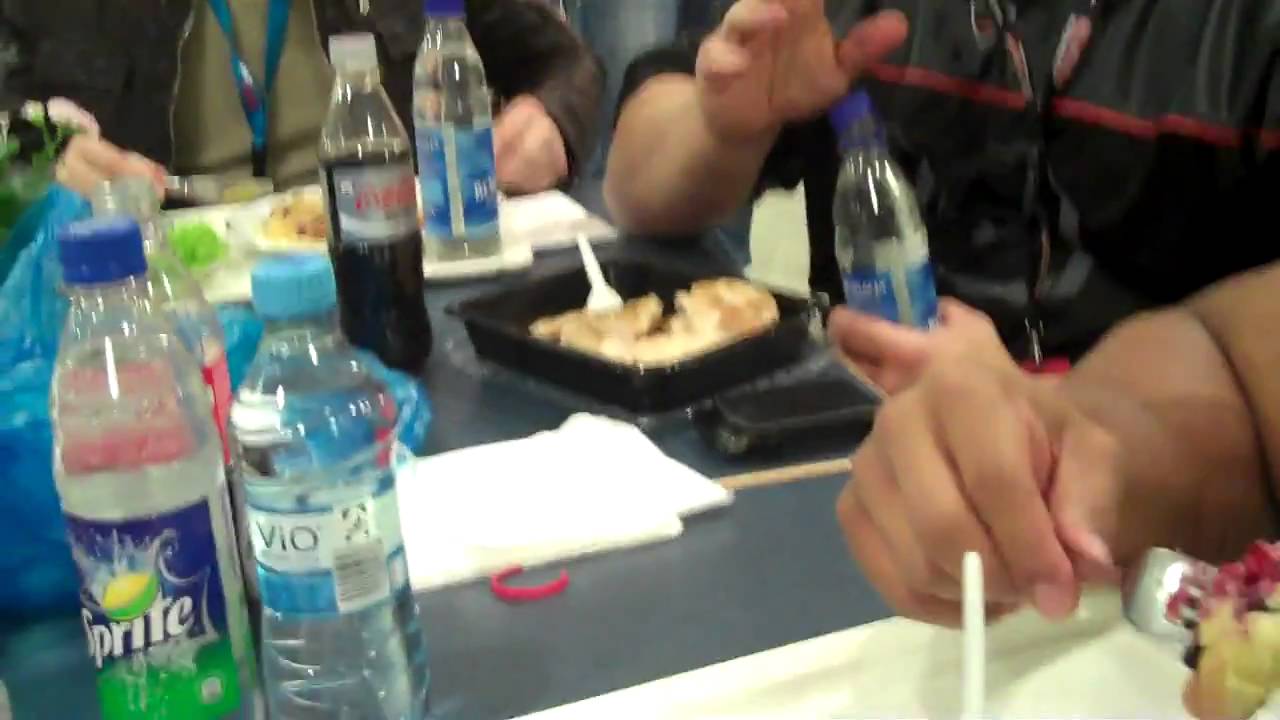Dennis James enjoys lunch at FIBO