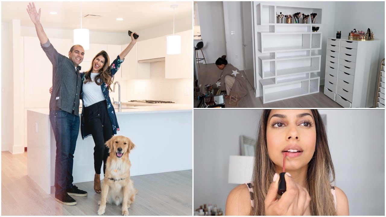 A Full Day in our NEW APARTMENT + 5 min GRWM!!