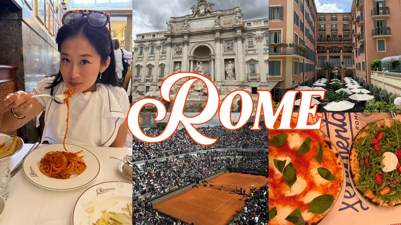 ROME TRAVEL VLOG 2026 | exploring Rome, best places to eat, going to my first Rome Open!