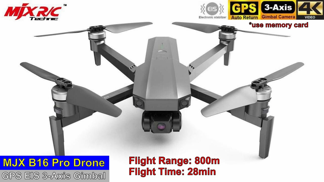 MJX Bugs 16 Pro B16 GPS EIS 3-Axis Gimbal 4K Brushless Drone &ndash; Just Released !