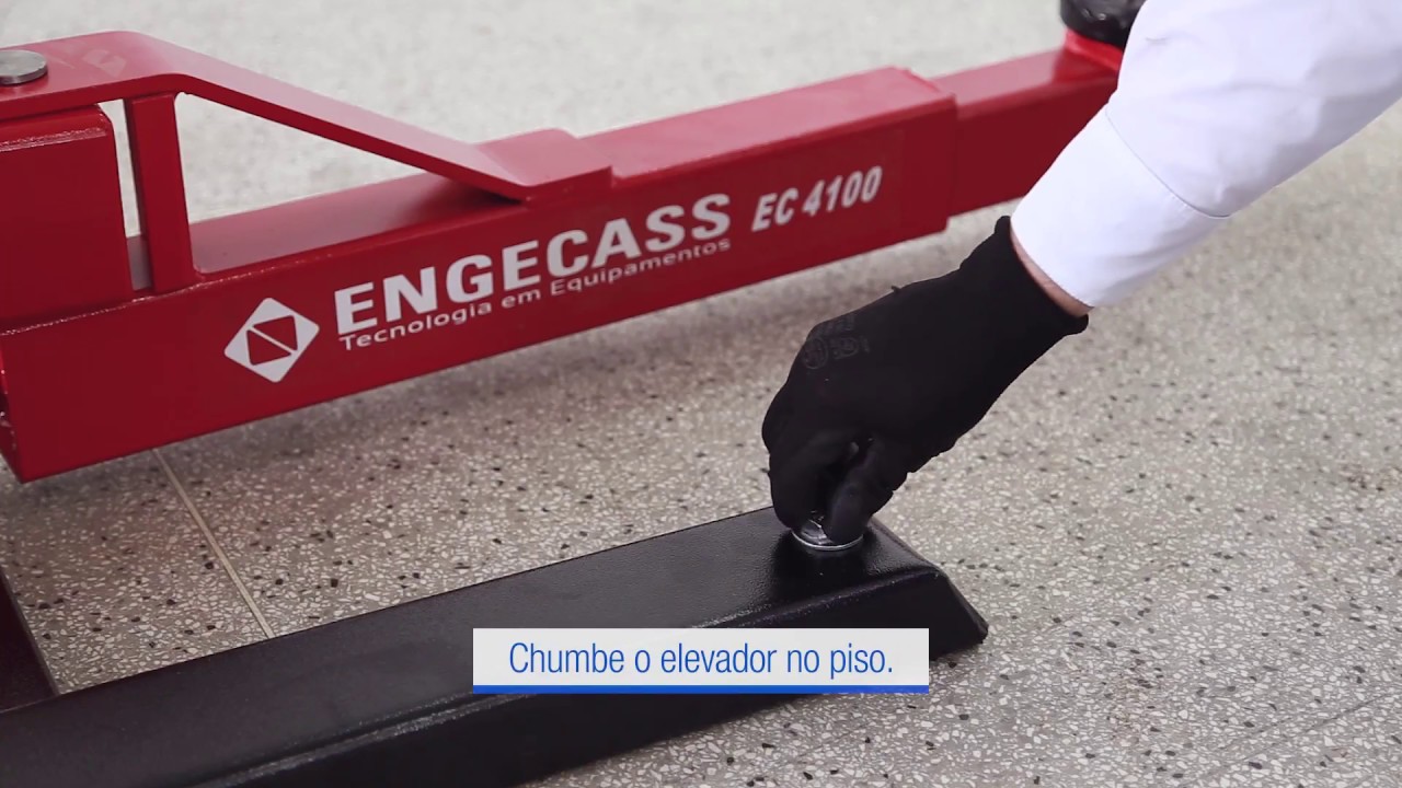 Montagem Elevador Automotivo a óleo capacidade 4000 kg ECO 4100 - Engecass