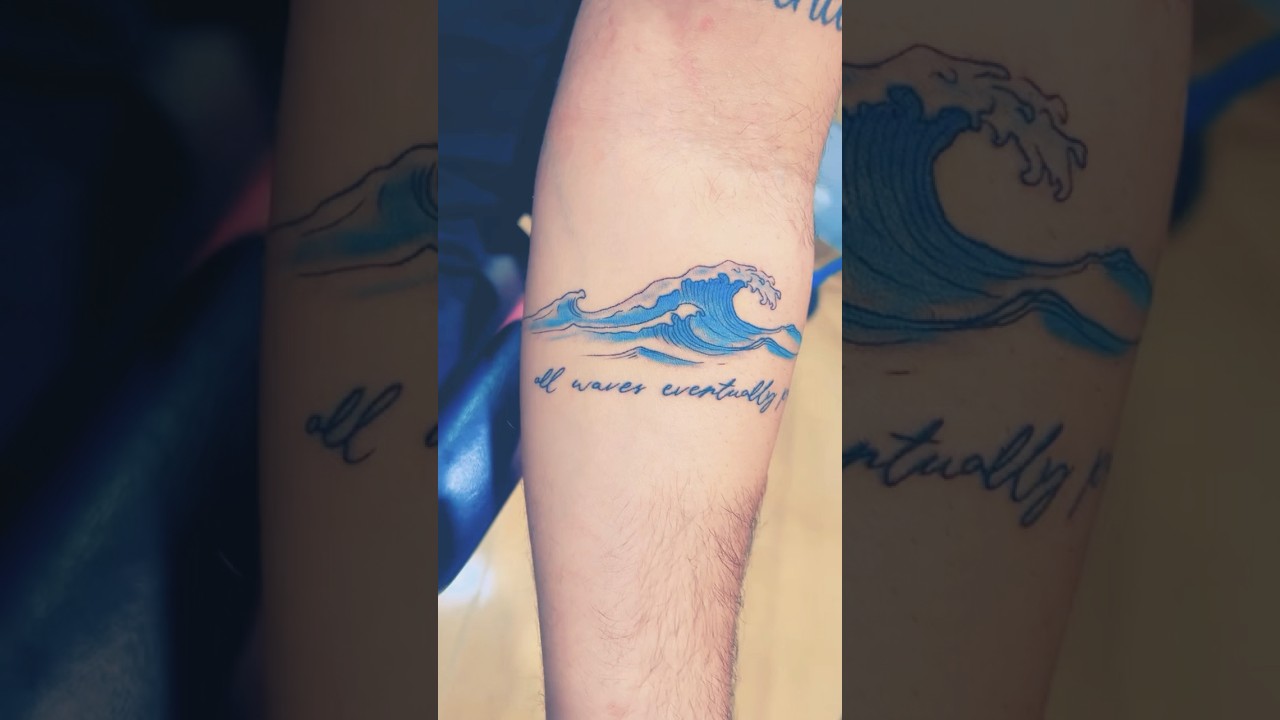 Colorful water wave 🌊 tattoo design | #deepaarchitattoo | #waterwavetatoo