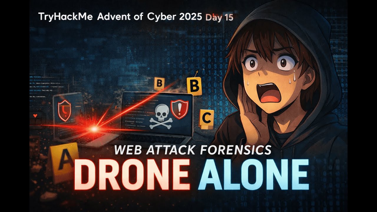 Web Attack Forensics Explained | Drone Alone | Advent of Cyber Day 15