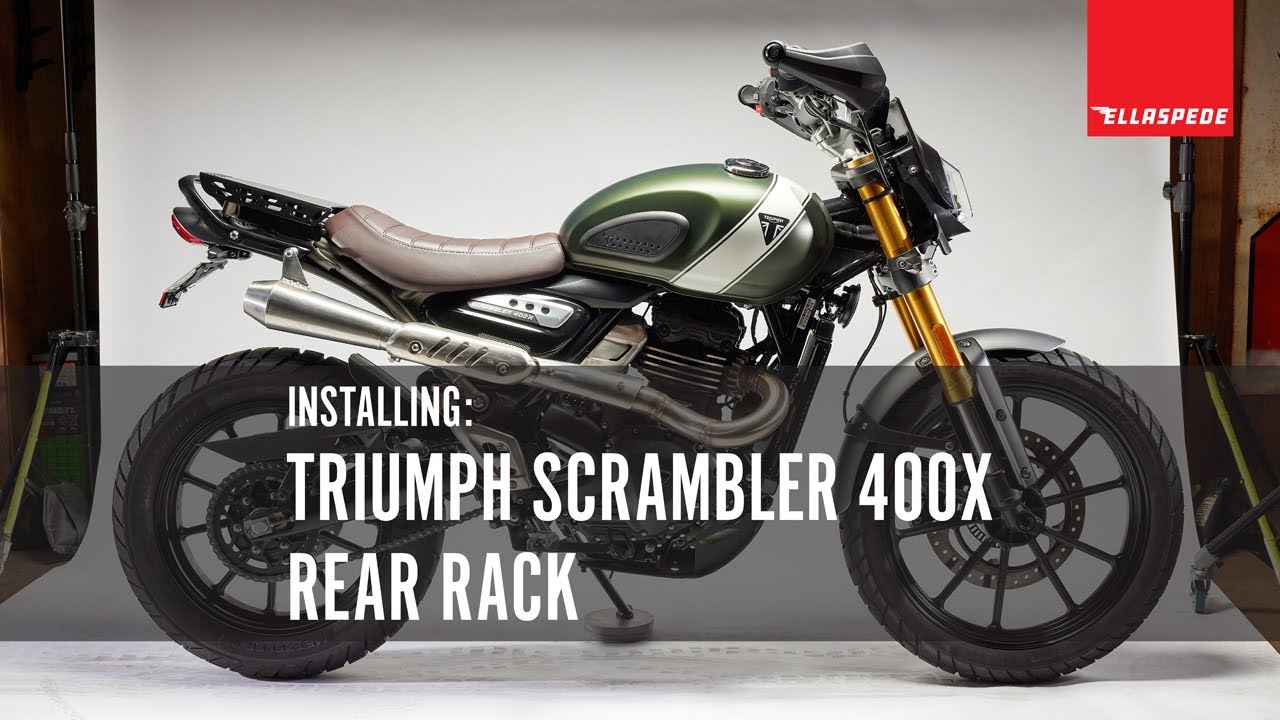 Installing: Ellaspede Triumph Scrambler 400X Rear Rack