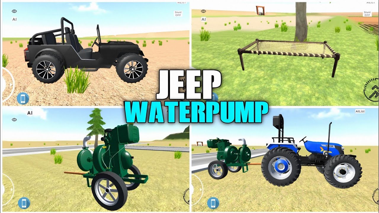 New Jeep and Waterpump Add न्यू अपडेट कैसे लें ll indian desi sumillator 3d Game ll 