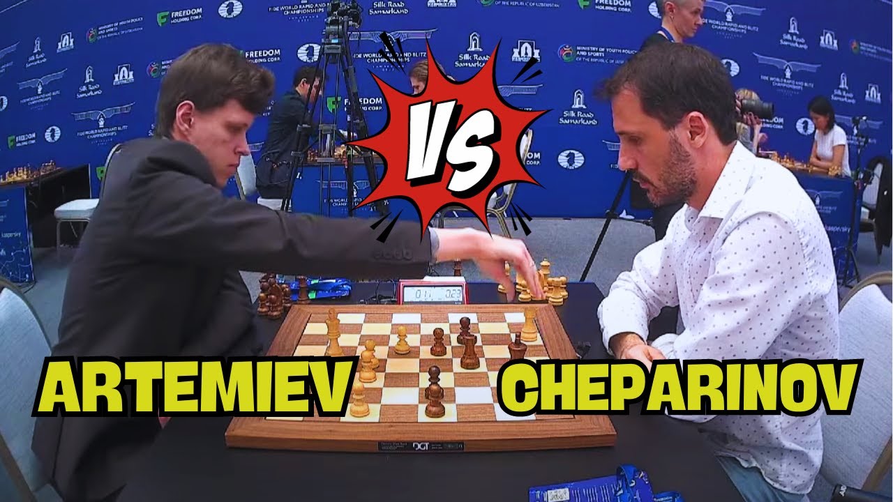 Artemiev Vladislav vs Cheparinov Ivan || World Blitz Chess 2023 - R3