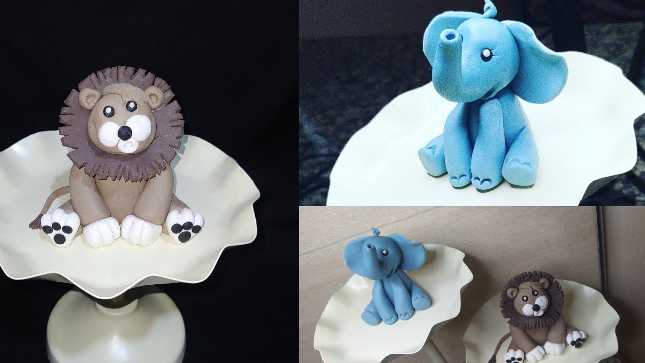 Let's make an elephant with sugar paste لنعمل فيل بعجينة السكر