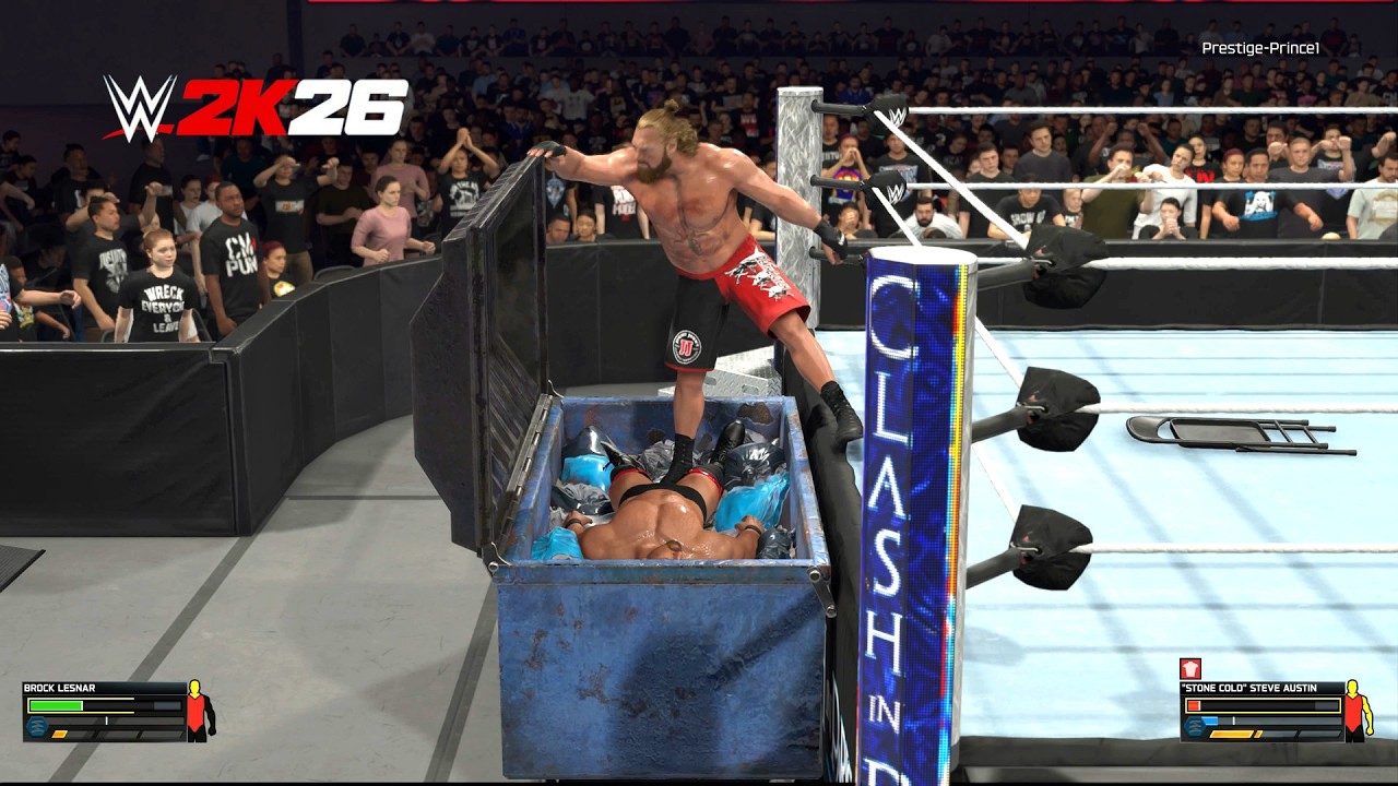 WWE 2K26 - Brock Lesnar Vs Stone Cold I Dumpster Match I FULL GAMEPLAY (PS5)