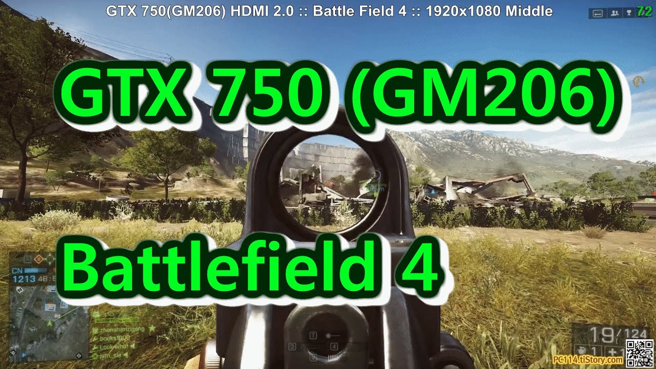 GTX 750 HDMI 2.0 (GM206) Battlefield 4 benchmark (ShadowPlay Recording)