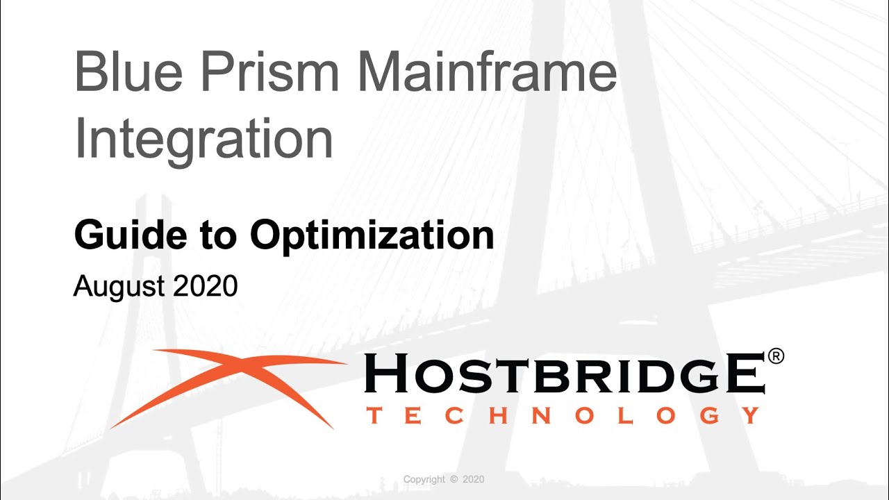 Blue Prism Mainframe Automation webinar August 2020