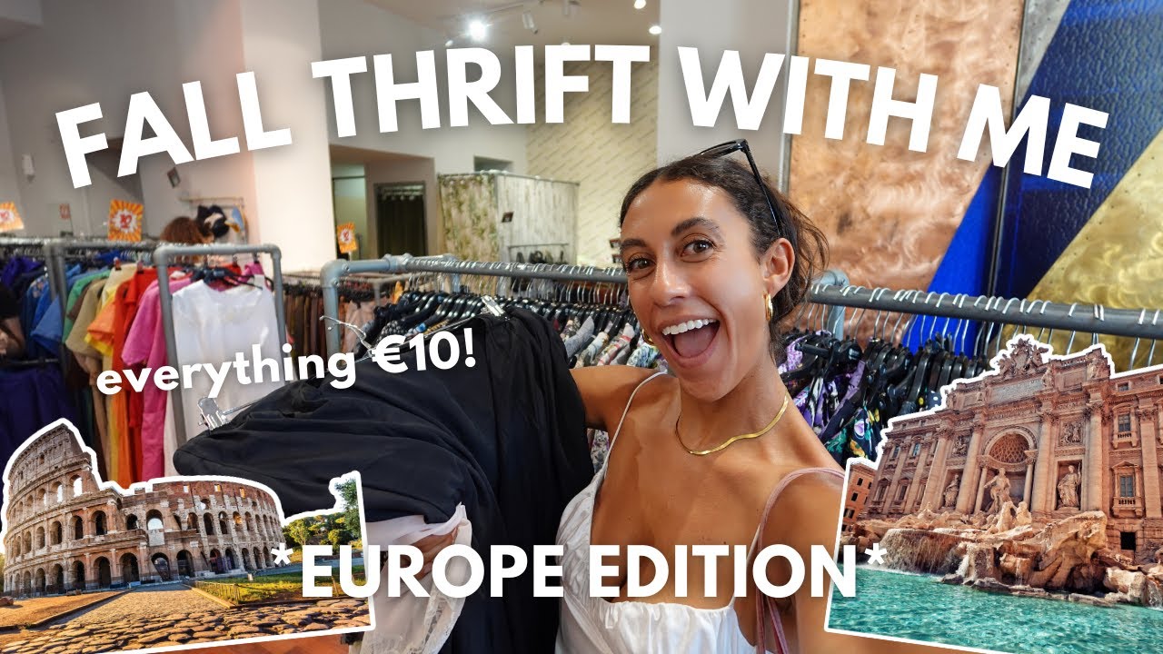 FALL 2023 Thrift With Me *in Europe* | AMAZING thrift store fashion finds in Rome, Italy!