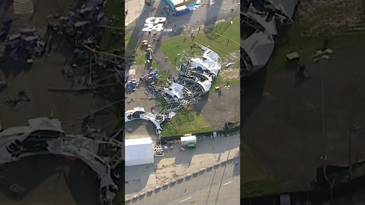 EXCLUSIVE: As Toronto cleans up, Rogers Stadium remains wrecked following the storm