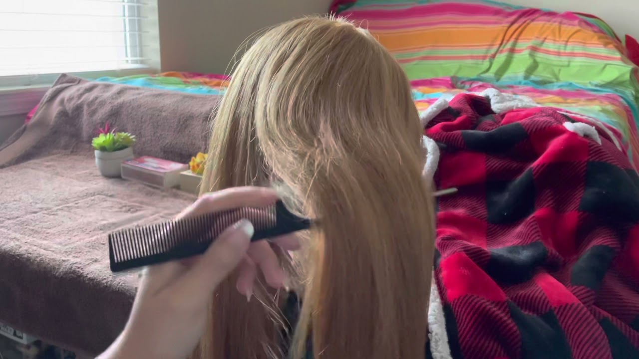 ASMR // Hair Styling | Brushing, Braiding, Scratching, and Pinning | No Talking