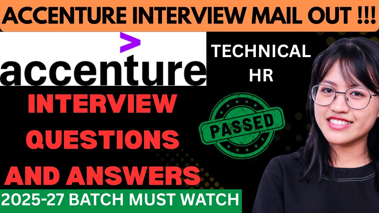 Accenture Interview Mail | Accenture Interview Question | Technical & HR Interview Experience